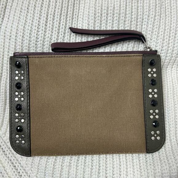 ˚₊‧꒰ა ☆ ໒꒱ ‧₊˚ Marc by Marc Jacobs Wristlet Olive Canvas (ML-2A-17-G8LW) - Picture 5 of 7